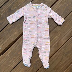 Baby Boden - Spring Chicken and Flowers Footie